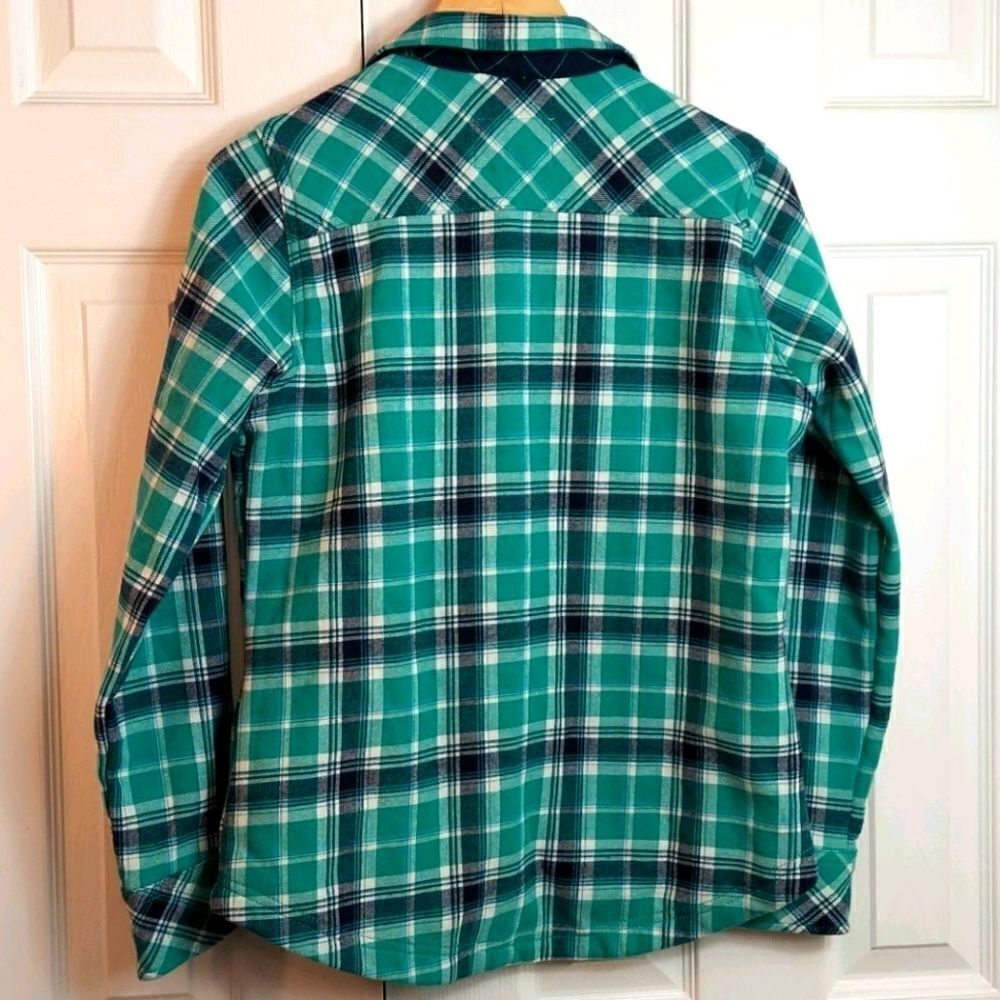 ORVIS Fleece Lined Plaid Flannel Shacket Sz S - Picture 2 of 9